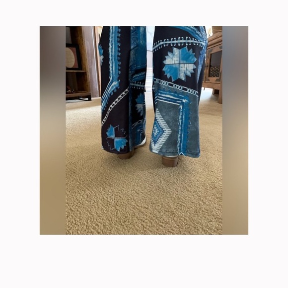 Western blue and black bell bottom pants NEW in bag - Picture 6 of 8